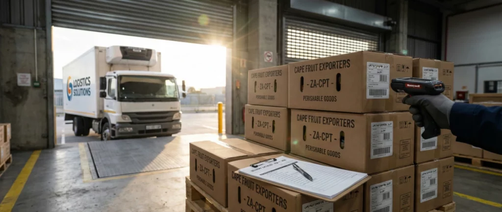 Labelled cartons and delivery checklist showing reliable supply readiness for B2B buyers | how B2B food companies in South Africa can use social media to reach buyers
