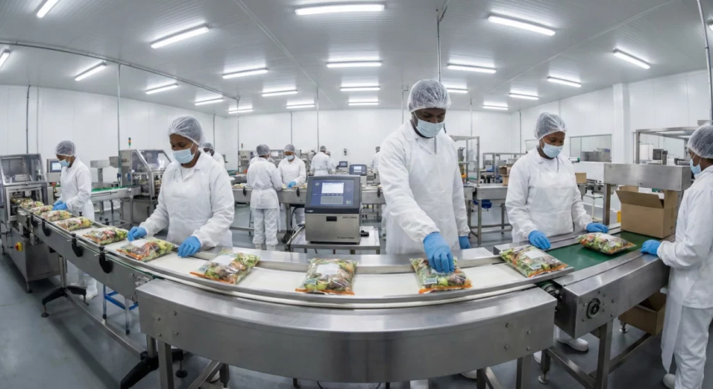 Food co-packing production line at a South African contract manufacturing facility | Co-Packers South Africa